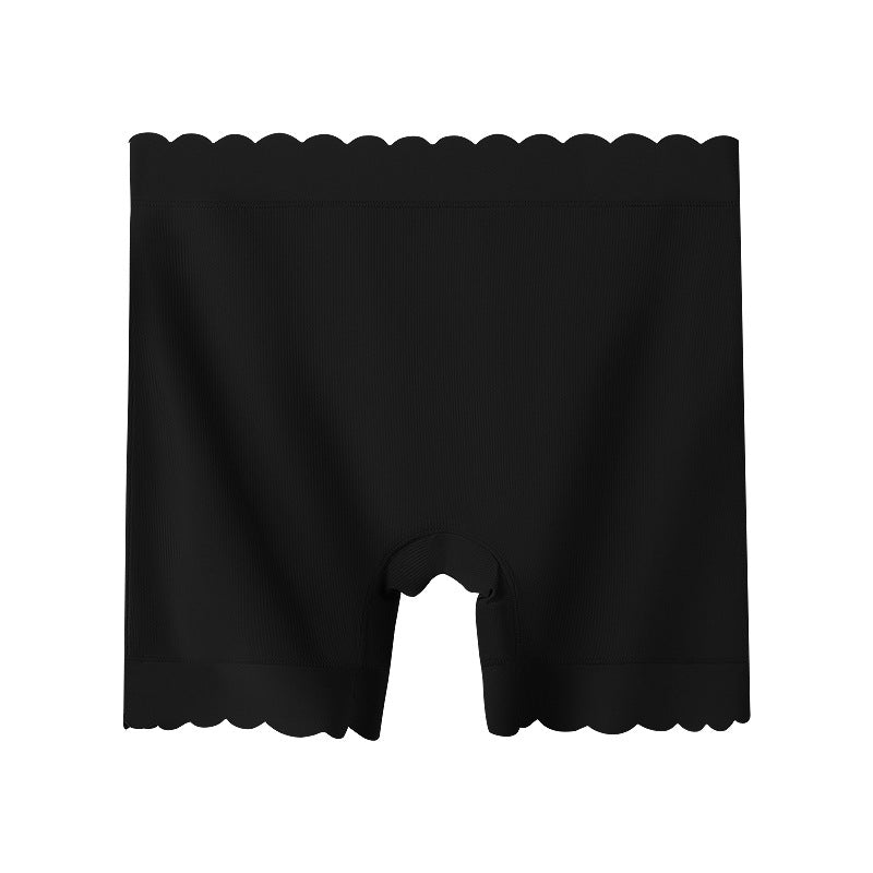 不可缺少簡約素面防走光不捲邊內搭褲 L 黑色 棉 經典款 無 中腰 短褲 20-50代 春 夏 秋 冬