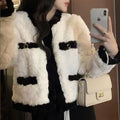氣質優雅法式復古小香風韓版撞色圓領毛絨外套 2XL 白色 10-20代 封閉式背 名媛高檔風 時尚 輕熟 常規 拼接 一般 冬 秋 秋冬 單排扣 聚酯纖維 羊羔毛 直筒 20-40代 自然骨架 曲線骨架 遮肉 合身 正常碼 假日/出外 通勤