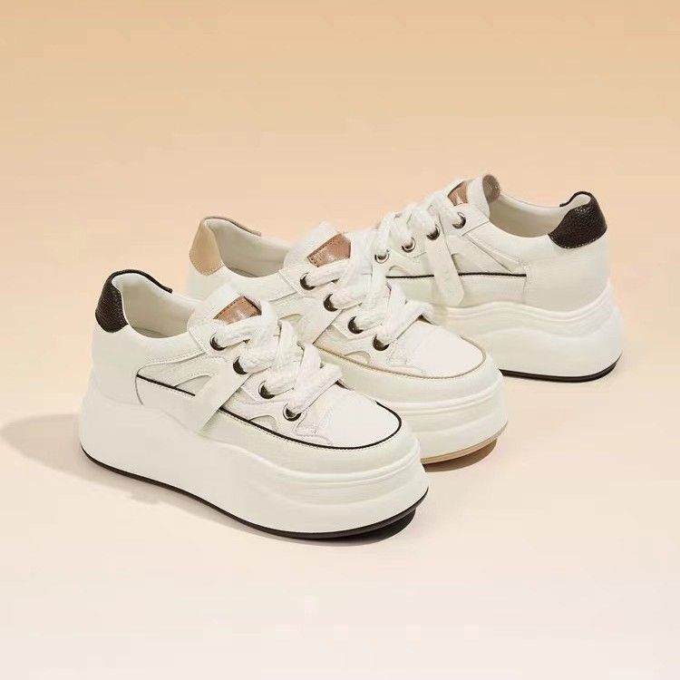 內增高 小白鞋 爆款 休閒板鞋 鬆糕 厚底 百搭 運動 鞋子