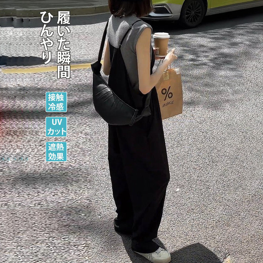 韓系慵懶風遮肉背帶褲黑色背帶褲工裝背帶褲 S 黑色 素面 顯瘦 時尚 休閑 夏 聚酯纖維 寬鬆 自然骨架 顯腿長 50代 假日/出外 柔軟 耐久性 20代 30代 40代 簡約