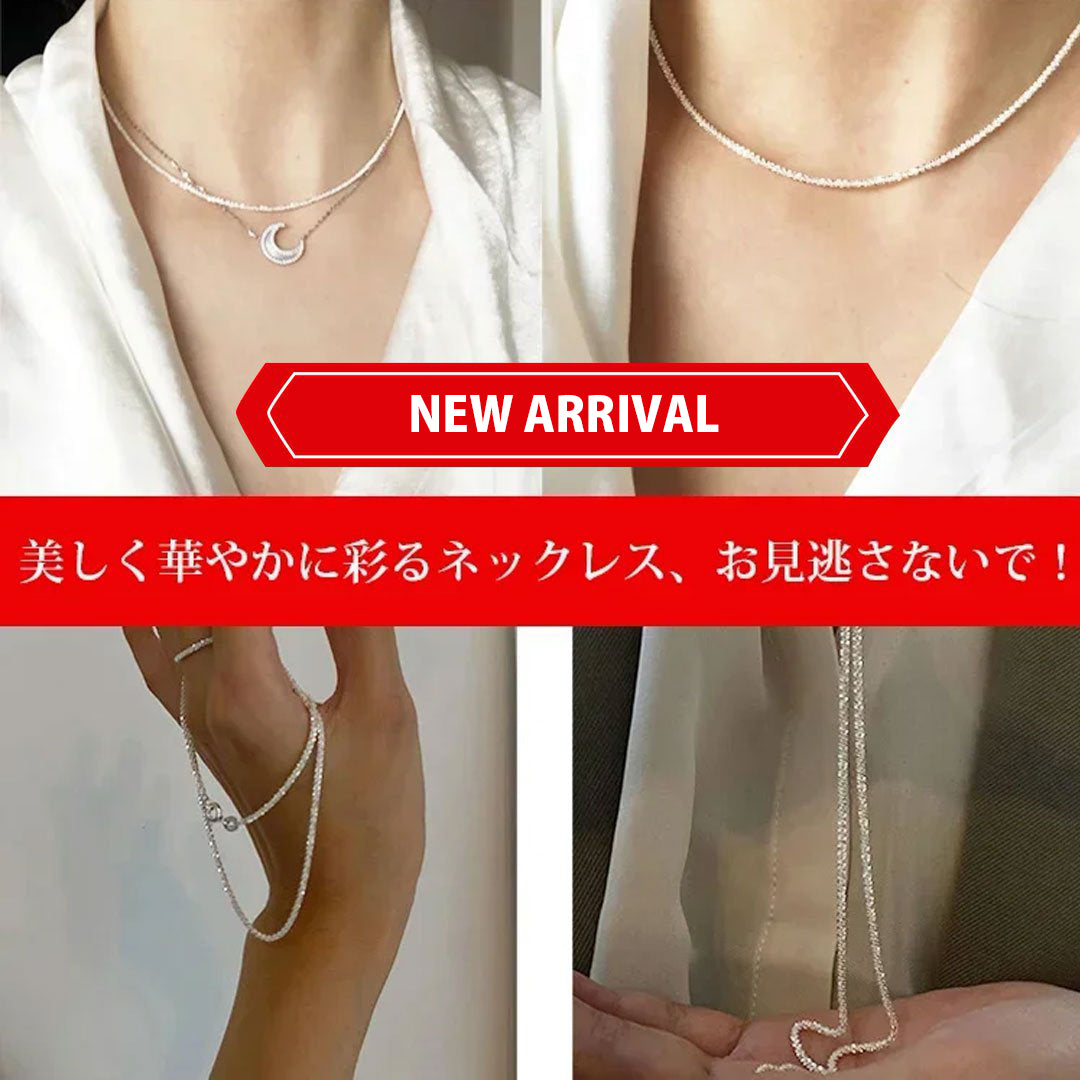 簡約好搭 甜美 森系 鑲鉆 不規則 設計感 項鏈 飾品