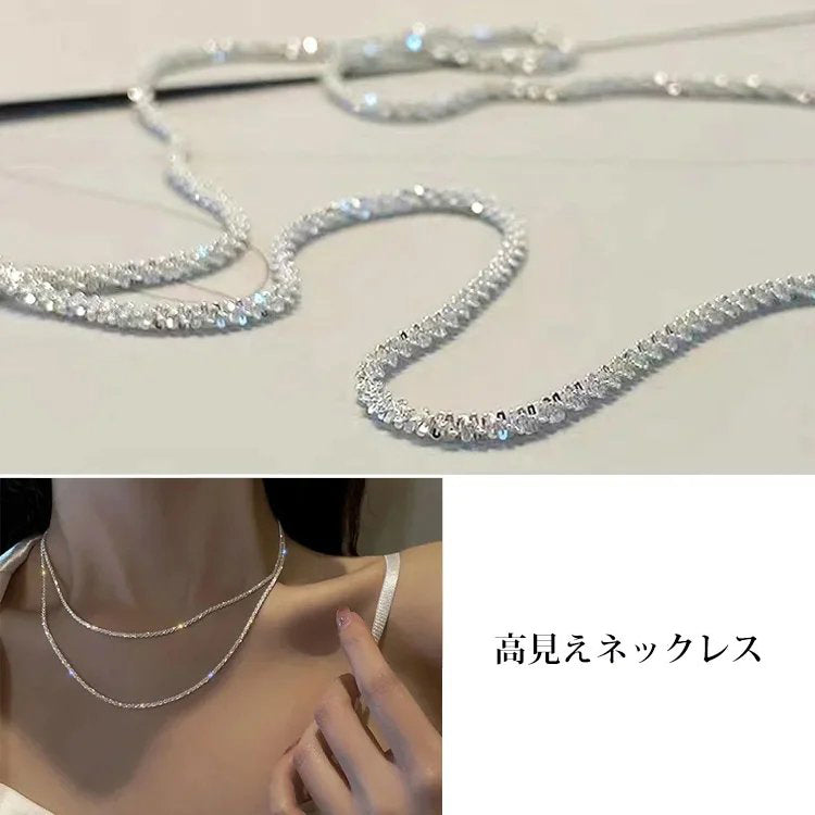簡約好搭 甜美 森系 鑲鉆 不規則 設計感 項鏈 飾品