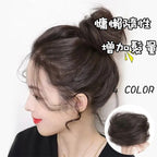 慵懶 低丸子頭假髮 盤發器 女 蓬鬆花苞頭 造型神器 懶人 模擬發 頭發發圈
