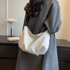 大容量通勤 百搭 休閒 斜挎 餃子包包 單肩 帆布包