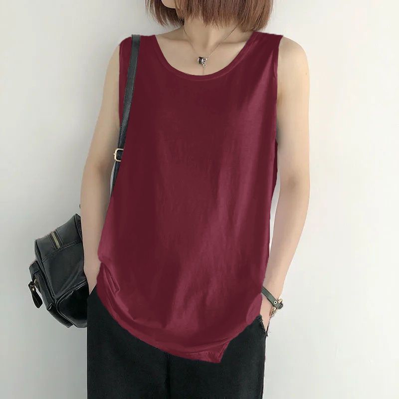 【全8色】日系 寬鬆 簡約 圓領 素面 慵懶風 百搭 背心