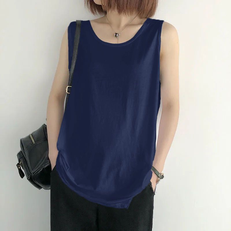 【全8色】日系 寬鬆 簡約 圓領 素面 慵懶風 百搭 背心