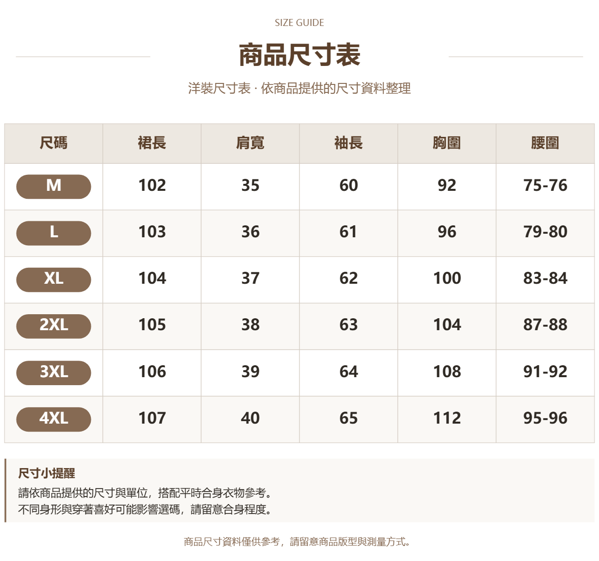 Handle 36251814 · 原ID 58675 · 连衣裙尺码表 · 1 · 加宽