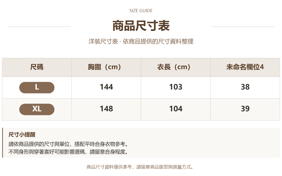 Handle 70777514 · 原ID 23723 · 连衣裙尺码表 · 1 · 加宽