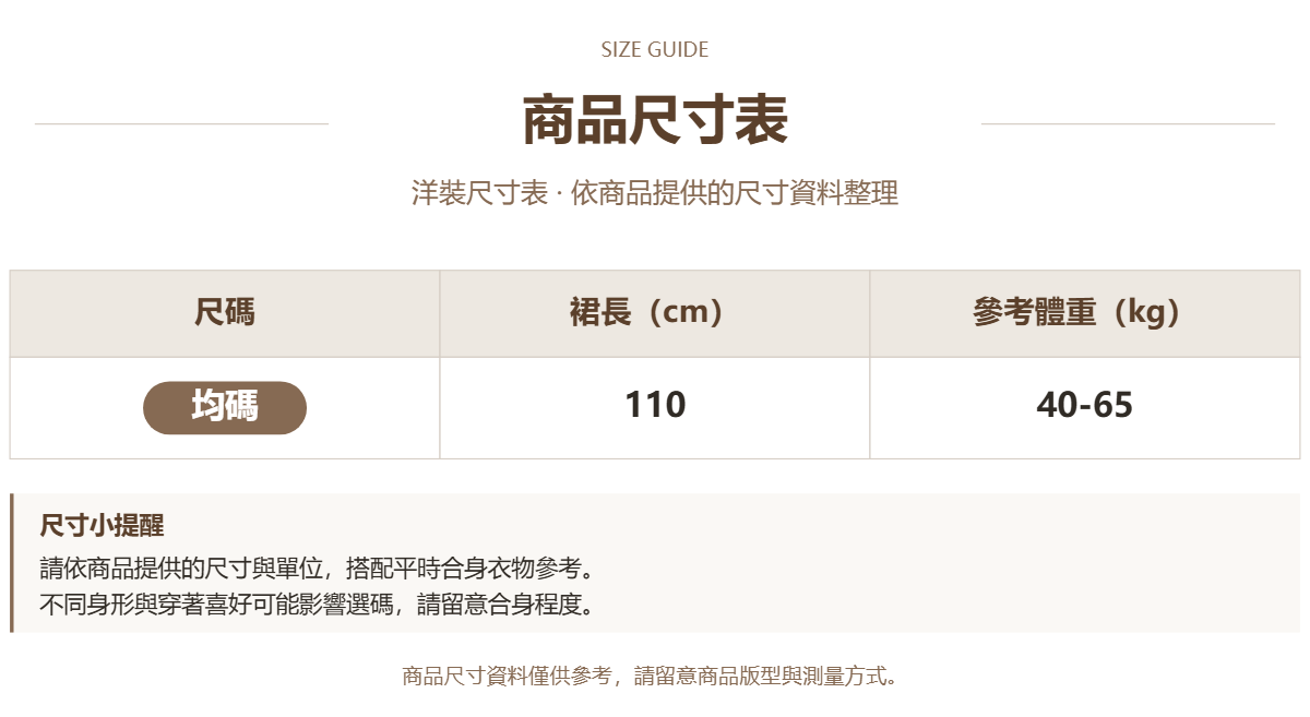 Handle 74416332 · 原ID 22872 · 连衣裙尺码表 · 1 · 加宽