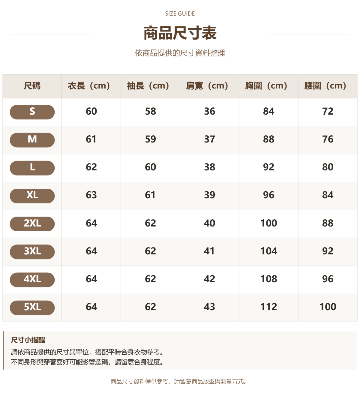 Handle 99865838 · 原ID 22426 · 短袖T恤衬衫尺码表 · 1 · 加宽
