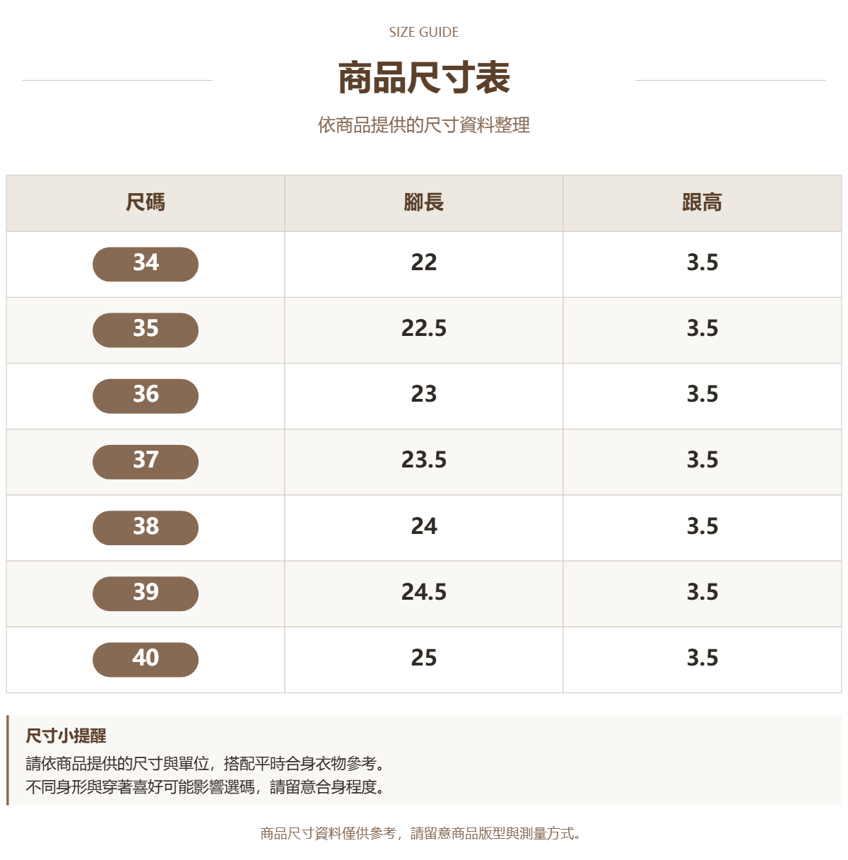 Handle 65805076 · 原ID 522 · 高跟鞋尺码 · 1 · 加宽