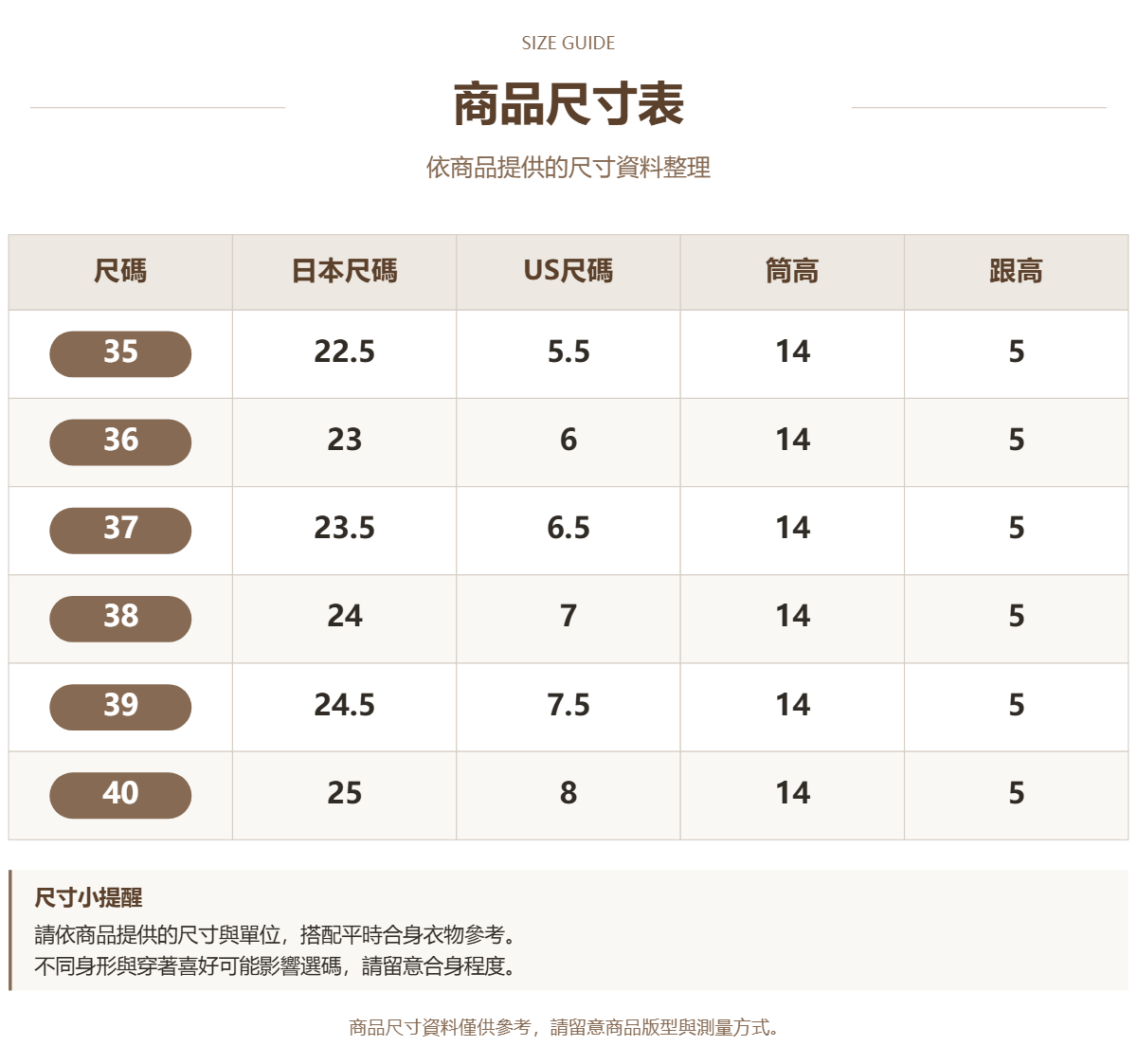 Handle 99336836 · 原ID 58595 · 女靴尺码 · 1 · 加宽