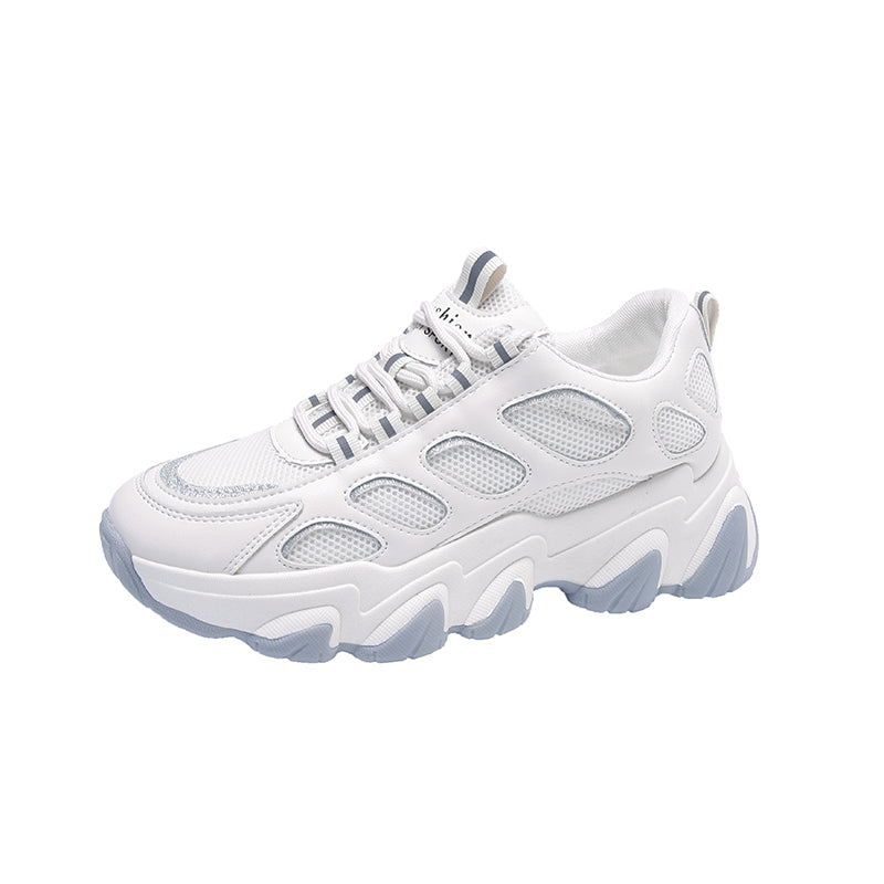 時髦 必備百搭款 透氣 運動 網面 厚底 老爹鞋 休閒鞋 35 黑色